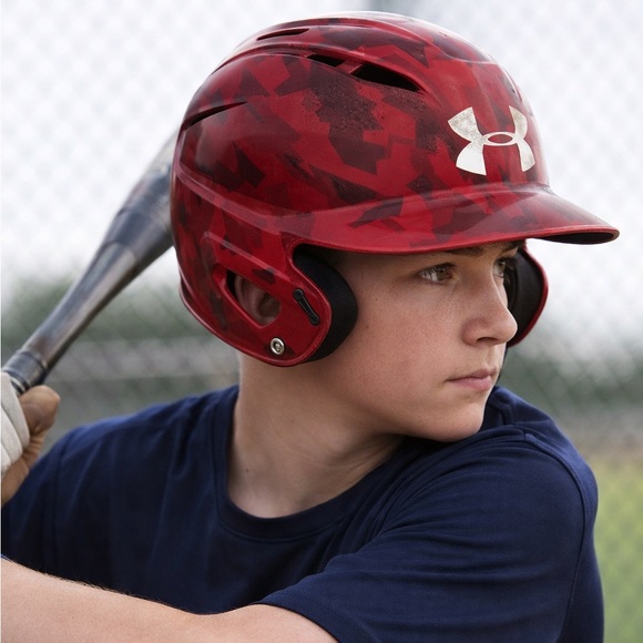 Under Armour Other - Under Armour Red and Black Camo Helmet